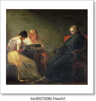 Free art print of Milton and His Daughters by George Romney