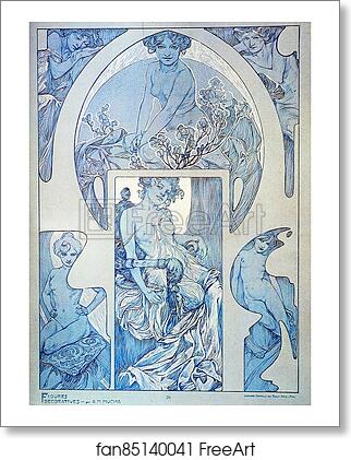 Free art print of Figures Decoratives by Alphonse Mucha Free art print of Figures Decoratives by Alphonse Mucha