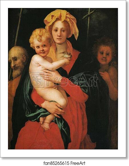 Free art print of The Holy Family with the Young St. John by Jacopo Carrucci, Known As Pontormo Free art print of The Holy Family with the Young St. John by Jacopo Carrucci, Known As Pontormo