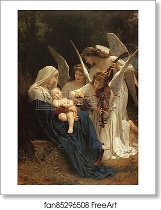 Free art print of Song of the Angels by William-Adolphe Bouguereau