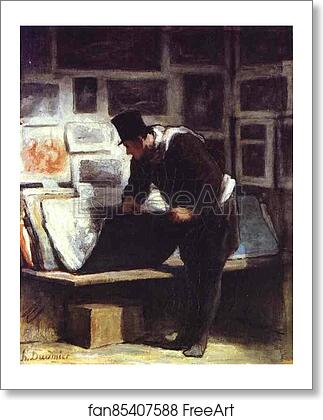 Free art print of The Etching Amateur by Honoré Daumier
