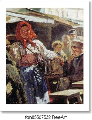 Free art print of Lunch. Study for the painting "Flea market in Moscow". Detail by Vladimir Makovsky