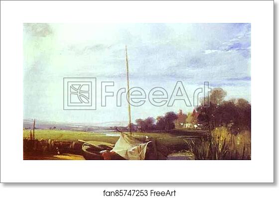 Free art print of River Scene in France by Richard Parkes Bonington Free art print of River Scene in France by Richard Parkes Bonington