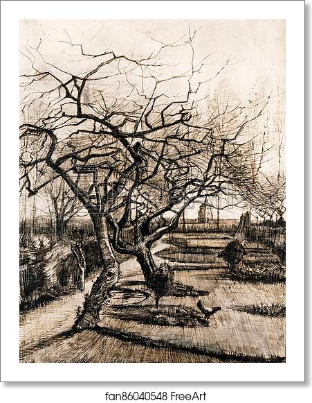 Free art print of The Parsonage Garden at Nuenen in Winter by Vincent Van Gogh Free art print of The Parsonage Garden at Nuenen in Winter by Vincent Van Gogh