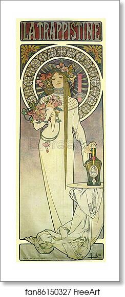 Free art print of La Trappistine by Alphonse Mucha Free art print of La Trappistine by Alphonse Mucha