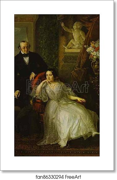Free art print of Portrait of N. I. and N. M. Behr by Vasily Tropinin Free art print of Portrait of N. I. and N. M. Behr by Vasily Tropinin