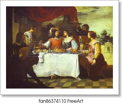 Free art print of The Prodigal Son Feasting with Courtesans by Bartolomé Esteban Murillo