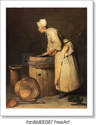Free art print of The Scullery Maid by Jean-Baptiste-Simeon Chardin