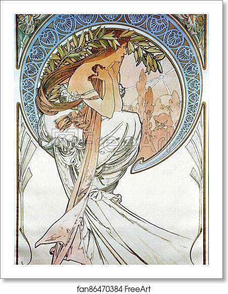 Free art print of Poetry by Alphonse Mucha Free art print of Poetry by Alphonse Mucha