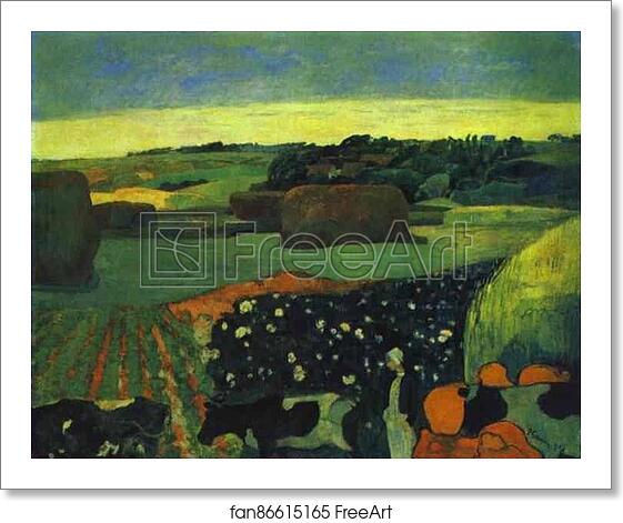 Free art print of Haystacks in Brittany by Paul Gauguin Free art print of Haystacks in Brittany by Paul Gauguin