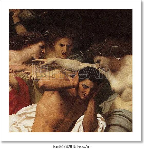 Free art print of Orestes Pursued by the Furies. Detail by William-Adolphe Bouguereau Free art print of Orestes Pursued by the Furies. Detail by William-Adolphe Bouguereau
