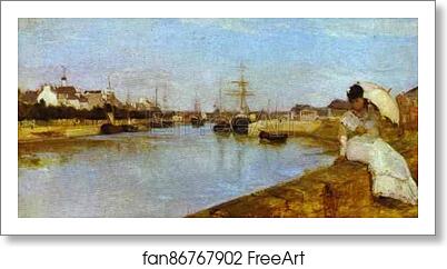 Free art print of The Harbor at Lorient by Berthe Morisot