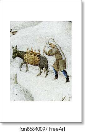 Free art print of Les trÄ�s riches heures du Duc de Berry. February. Detail by Limbourg Brothers