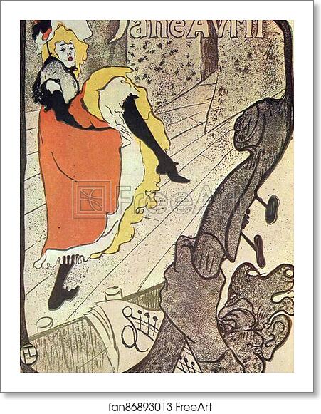 Free art print of Poster: Jane Avril at the Jardin de Paris by Henri De Toulouse-Lautrec Free art print of Poster: Jane Avril at the Jardin de Paris by Henri De Toulouse-Lautrec
