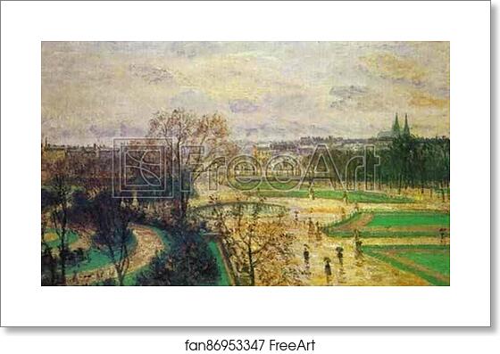 Free art print of The Tuileries Gardens in Rain by Camille Pissarro Free art print of The Tuileries Gardens in Rain by Camille Pissarro
