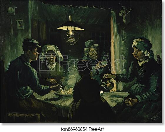 Free art print of The Potato Eaters by Vincent Van Gogh