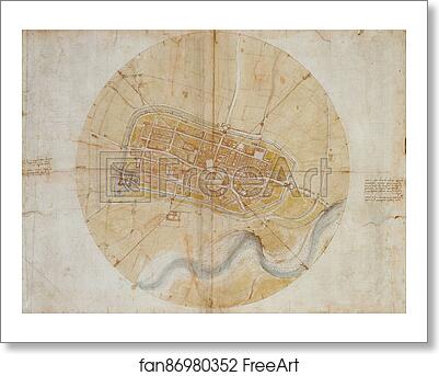 Free art print of Plan of Imola by Leonardo Da Vinci Free art print of Plan of Imola by Leonardo Da Vinci