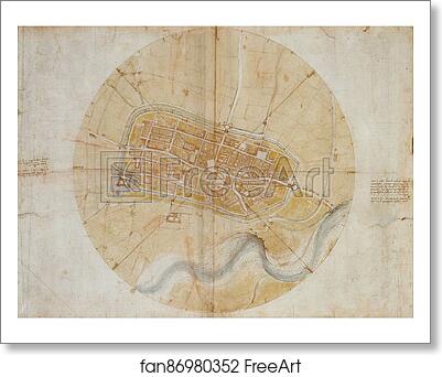 Free art print of Plan of Imola by Leonardo Da Vinci Free art print of Plan of Imola by Leonardo Da Vinci