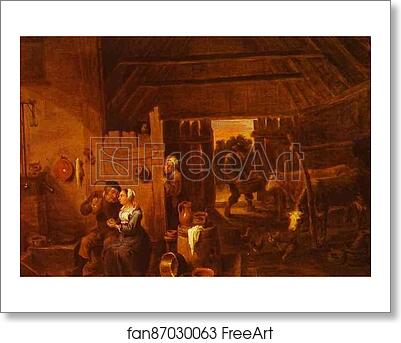 Free art print of Flanders. In a Peasant Cottage by David Teniers The Younger