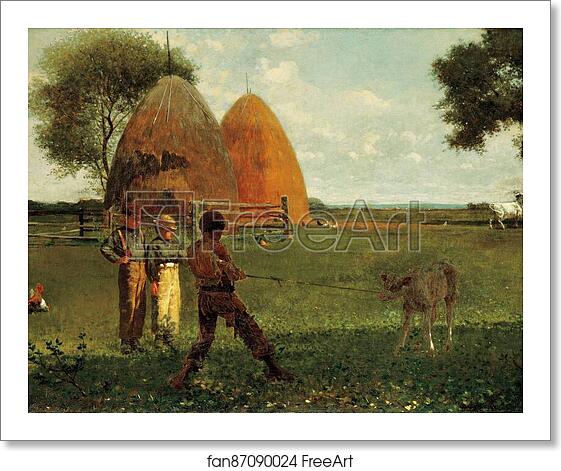 Free art print of Weaning the Calf by Winslow Homer
