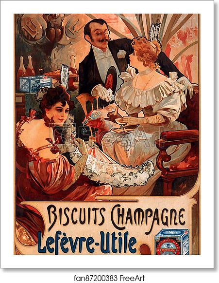Free art print of Biscuits Champagne Lefevre-Utile by Alphonse Mucha Free art print of Biscuits Champagne Lefevre-Utile by Alphonse Mucha