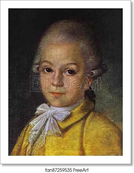 Free art print of Portrait of Dmitry Cherevin at the Age of 6 by Grigory Ostrovsky Free art print of Portrait of Dmitry Cherevin at the Age of 6 by Grigory Ostrovsky