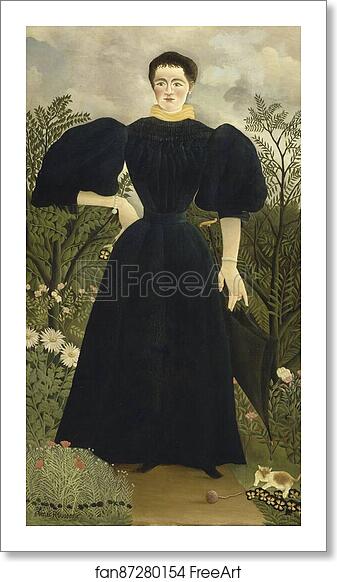 Free art print of Portrait de Madame M.Portrait of Madame M; by Henri Rousseau