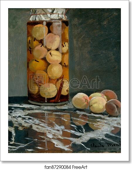Free art print of Jar of Peaches by Claude Monet Free art print of Jar of Peaches by Claude Monet