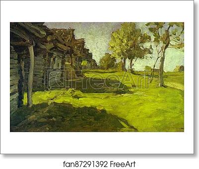 Free art print of Sunny Day. A Village by Isaac Levitan