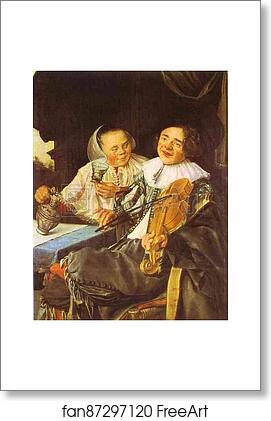 Free art print of Carousing Couple by Judith Leyster