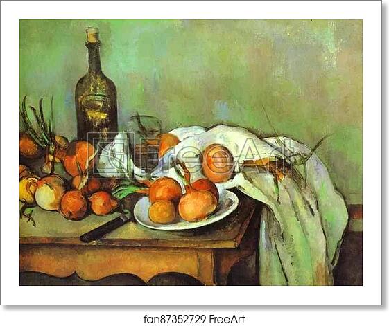 Free art print of Still Life with Onions by Paul Cézanne Free art print of Still Life with Onions by Paul Cézanne