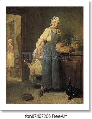 Free art print of The Return from Market by Jean-Baptiste-Simeon Chardin