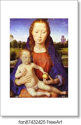 Free art print of Madonna and Child Enthroned by Hans Memling