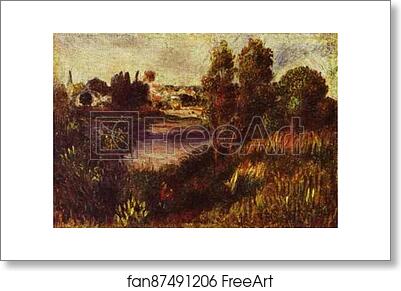 Free art print of Landscape at Vétheuil by Pierre-Auguste Renoir