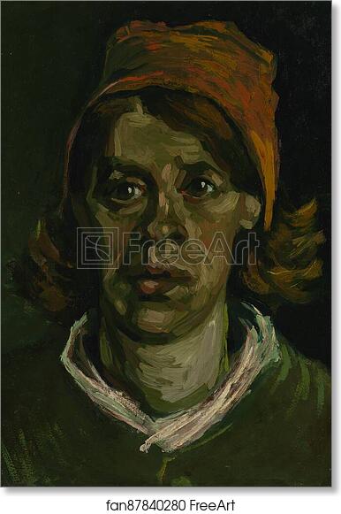 Free art print of Head of a woman by Vincent Van Gogh