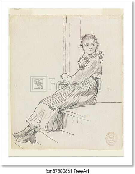 Free art print of Girl Seated on a Porch Step by Winslow Homer Free art print of Girl Seated on a Porch Step by Winslow Homer