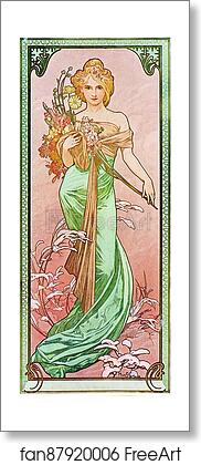Free art print of Spring by Alphonse Mucha Free art print of Spring by Alphonse Mucha