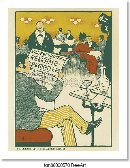Free art print of Les "Affiches artistiques Wilh. Söborg". by Paul Gustav Fischer