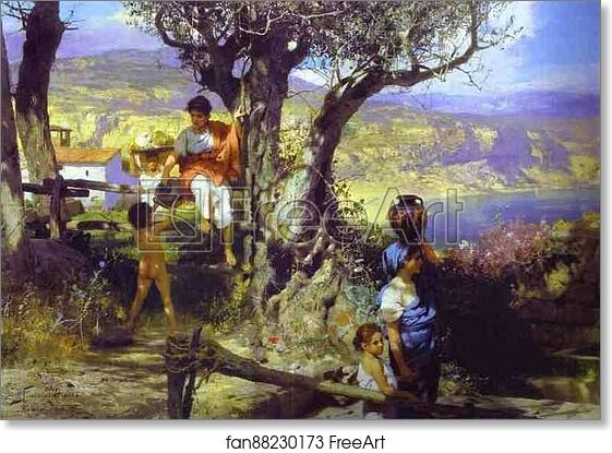 Free art print of Ancient Rome. In a Village by Henryk Hector Siemiradzki