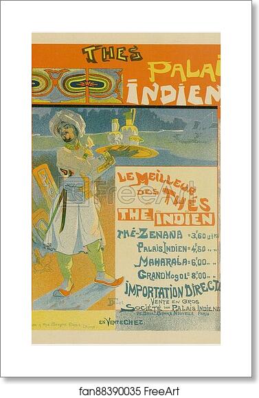 Free art print of Les "Thés du Palais Indien". by Georges De Feure