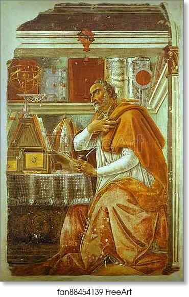 Free art print of St. Augustine by Alessandro Botticelli