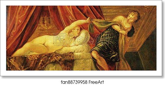 Free art print of Joseph and Potiphar's Wife by Jacopo Robusti, Called Tintoretto