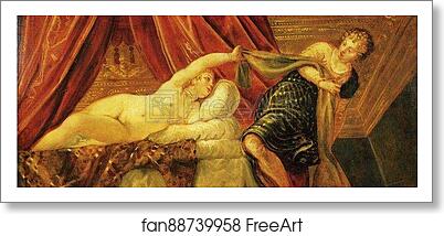 Free art print of Joseph and Potiphar's Wife by Jacopo Robusti, Called Tintoretto