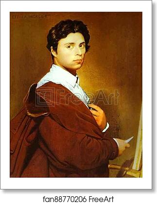 Free art print of Self-Portrait at the Age of 24 by Jean-Auguste-Dominique Ingres