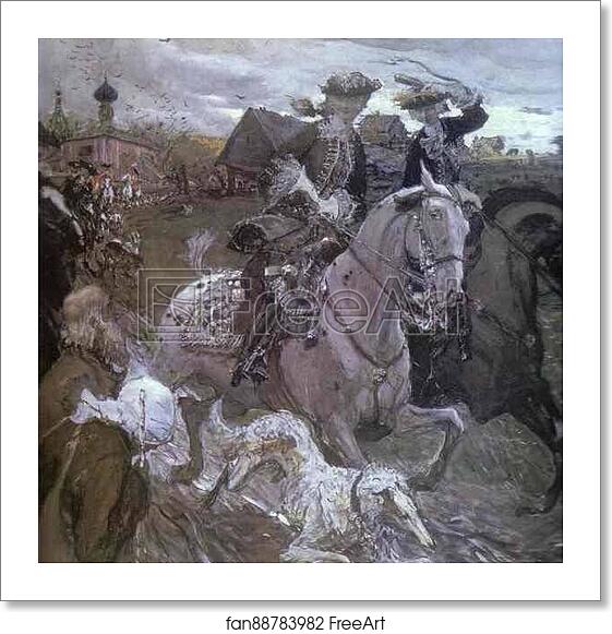 Free art print of Peter II and Princess Elizabeth Petrovna Riding to Hounds by Valentin Serov Free art print of Peter II and Princess Elizabeth Petrovna Riding to Hounds by Valentin Serov