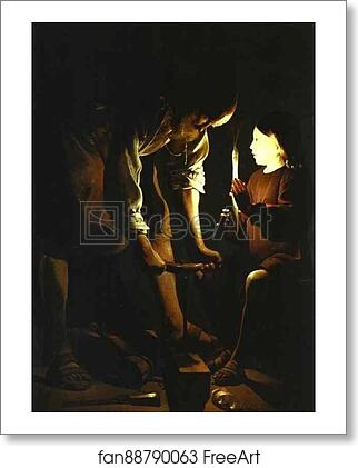 Free art print of St. Joseph, the Carpenter by Georges De La Tour
