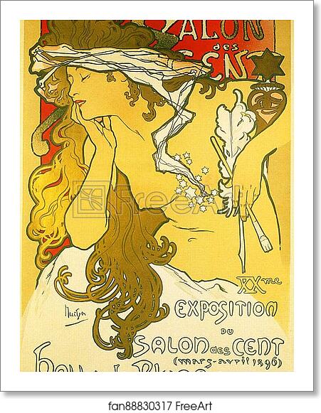 Free art print of Salon Des Cent by Alphonse Mucha