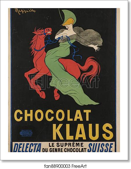 Free art print of Chocolat Klaus by Leonetto Cappiello Free art print of Chocolat Klaus by Leonetto Cappiello