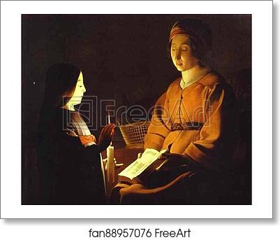 Free art print of Education of the Virgin by Georges De La Tour