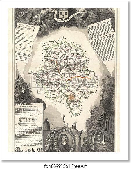 Free art print of Dept. d'Indre et Loire. by Victor Jules Levasseur Free art print of Dept. d'Indre et Loire. by Victor Jules Levasseur